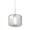Besa Lighting Niles 10 Cord Pendant, Clear Bubble/Opal, Satin Nickel, 1x60W Incandescent 1JT-NILES10CO-SN - alternate 1